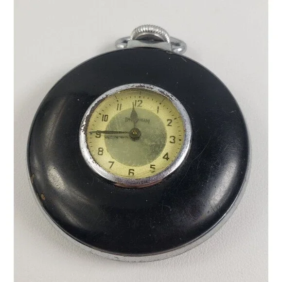 Antique Ingraham Pocket Watch 1940s E Ingraham Company Bristol